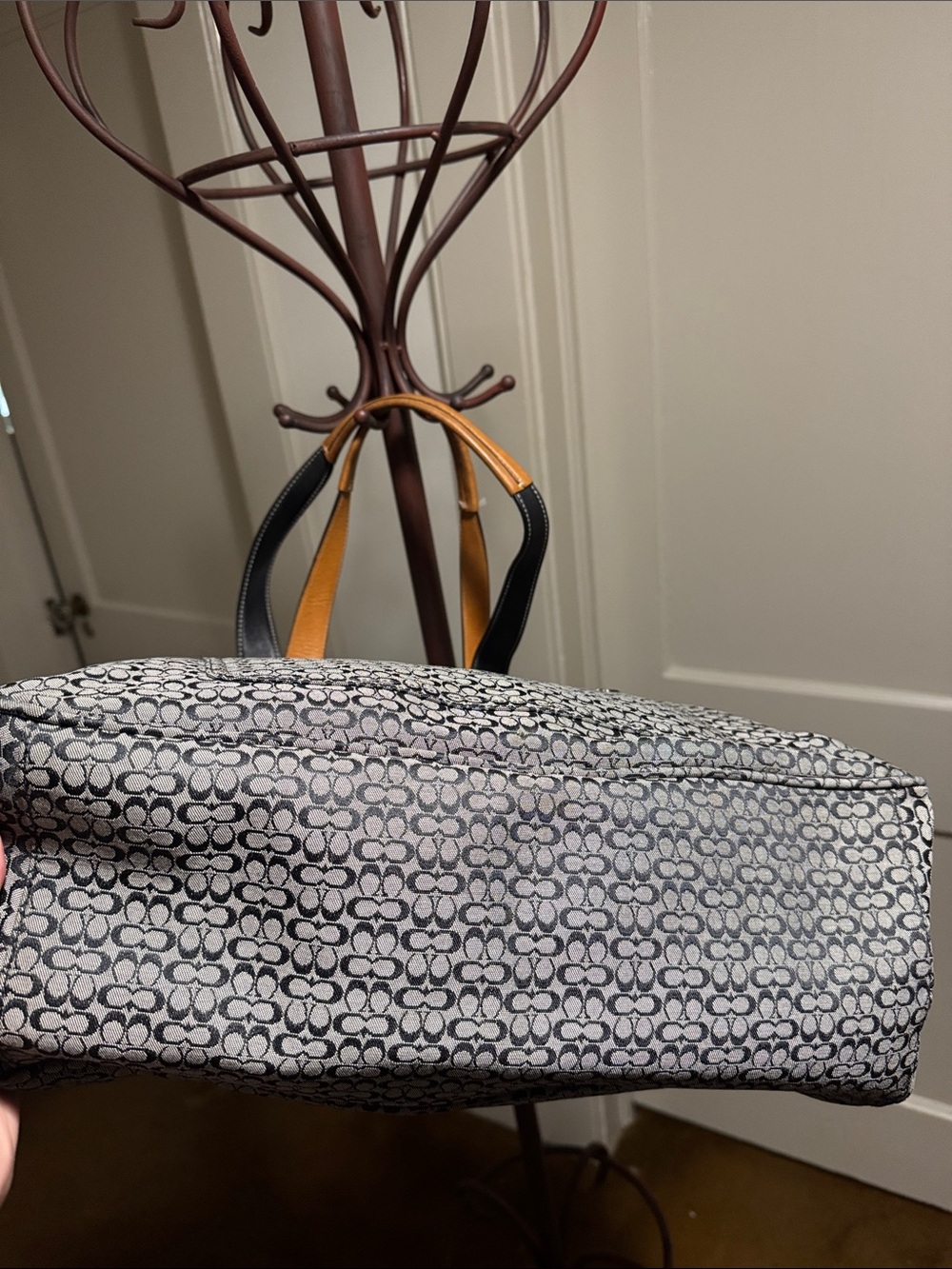 Coach Black & Gray Signature Tote - Picture 6 of 11